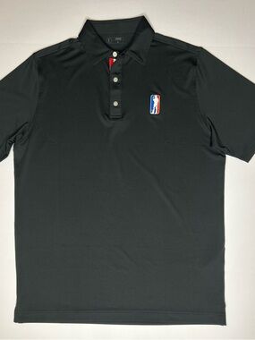 USAG MENS BLACK POLO GOLF SHIRT SIZE L